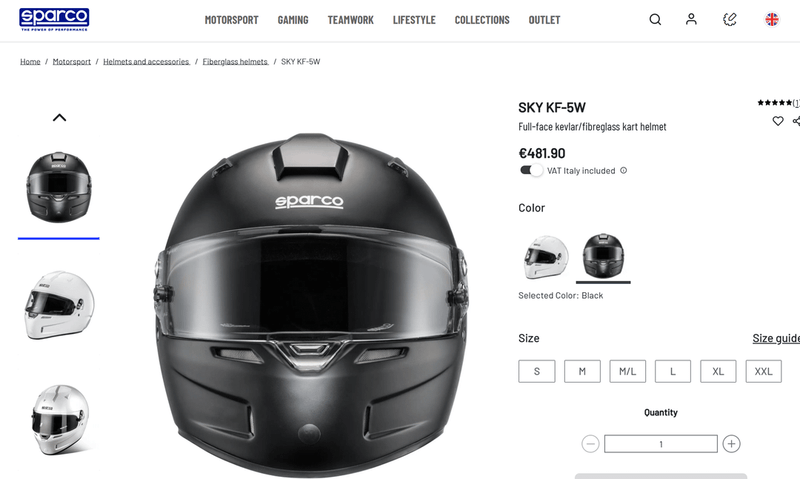 Sparco Helmet Sky KF-5W M Blk