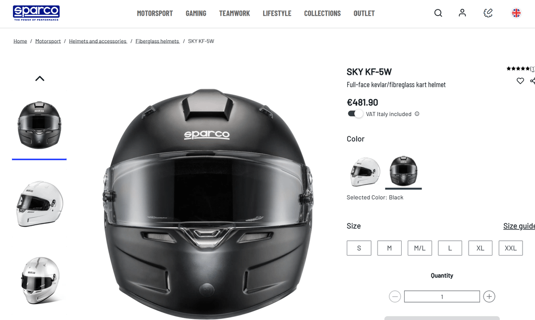 Sparco Helmet Sky KF-5W M Blk
