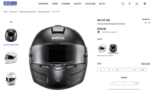 Sparco Helmet Sky KF-5W L Blk