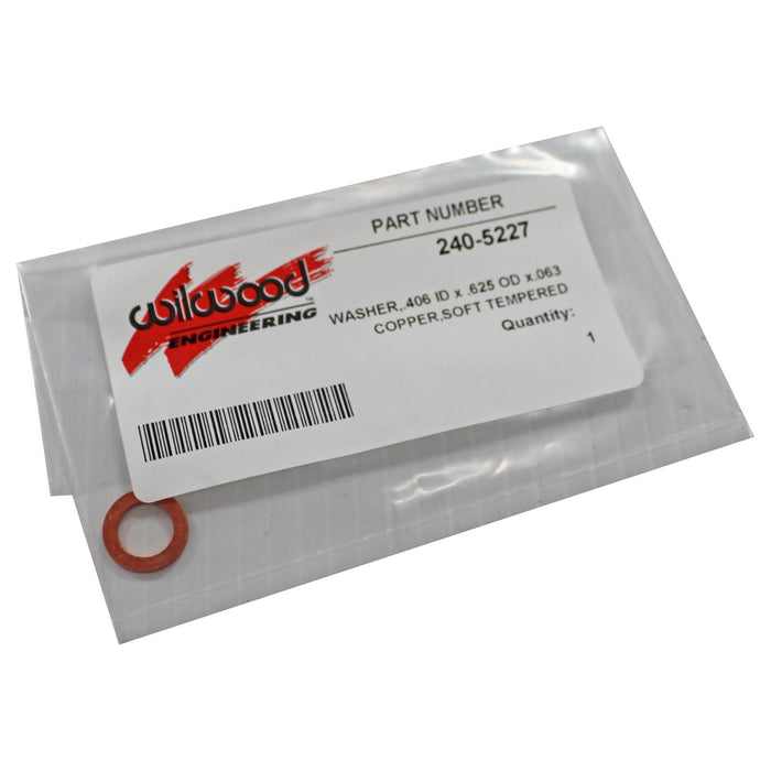 Wilwood Copper Soft Tempered Washer - 0.406in ID x 0.625in ID