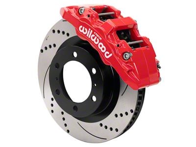 Wilwood 15-21 Toyota 4Runner Aero6-DM Red Front Brake Kit - Drilled & Slotted