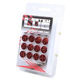 Wheel Mate Monster Open End Lug Nut Set of 20 - Red 14x1.50
